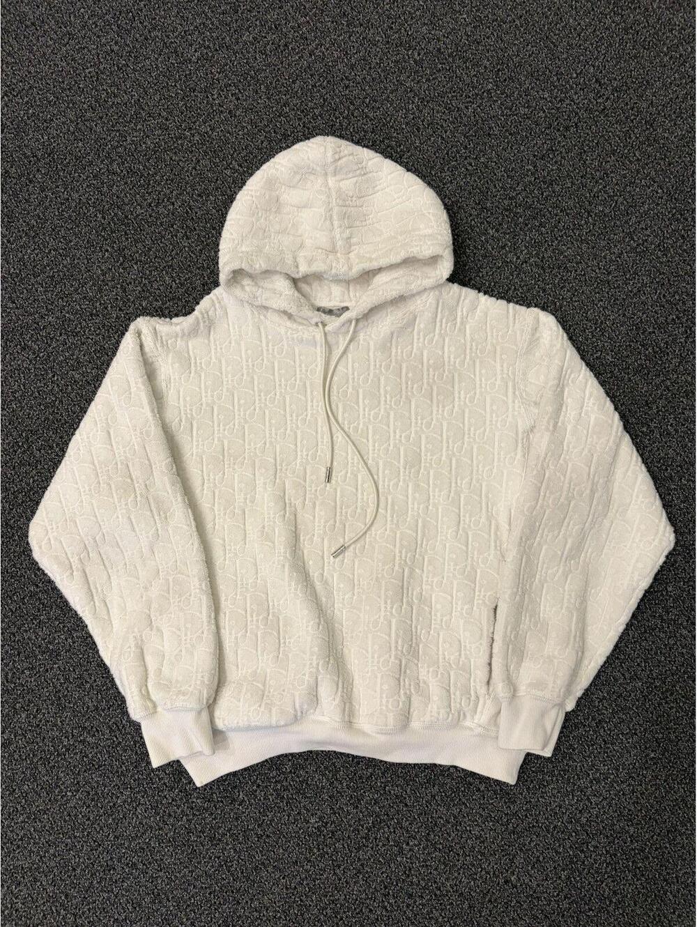 Dior Oblique Relaxed Hoodie White